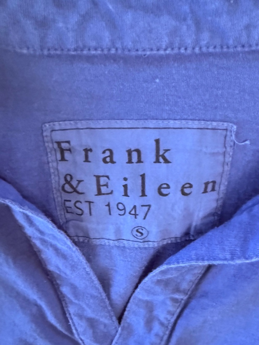 Frank and Eileen, Patrick Jersey lapis color small like new - Picture 2 of 6